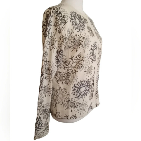 Eddie Bauer Collectibles Cotton Angora Blend Button Front Cardigan Size Small - Picture 6 of 7